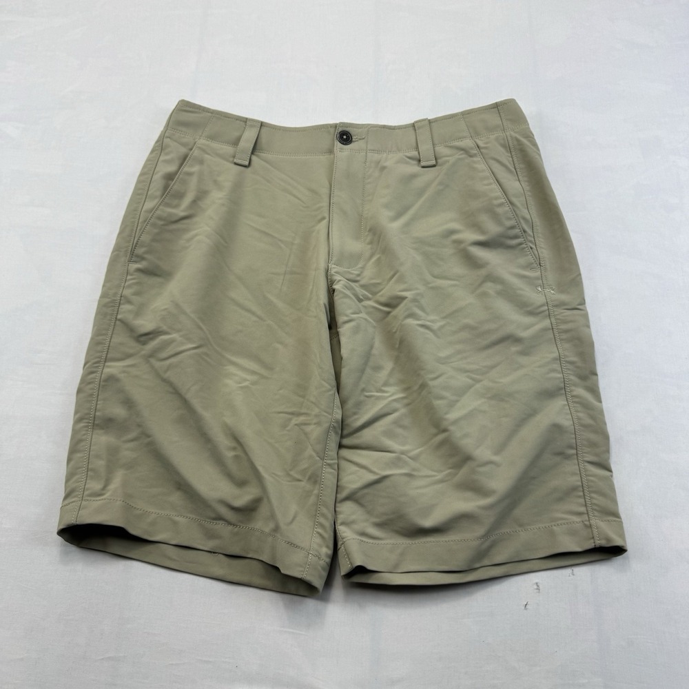 Under Armour Men's Khaki Brown Short Heatgear Size 32 Waist 10 Inseam